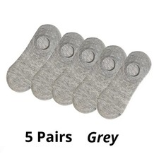 5 Pairs Men's Solid Color Light Mouth Invisible Socks Solid Color Business Casua