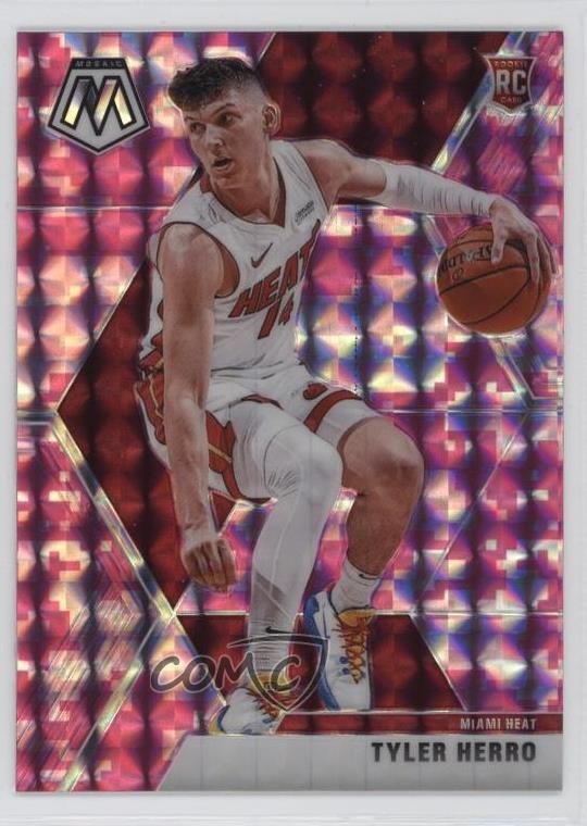 2019-20 Panini Mosaic Rookies Pink Camo Prizm Tyler Herro #223 06hn