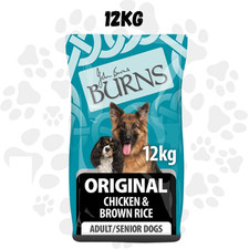 BURNS Original Chicken & Brown Rice Dry Dog Food 12kg - Adult & Senior 5.50 per kilo
