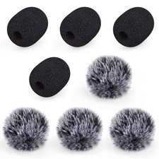 Mini Lavalier Furry Windscreen for Microphone Cover, Deadcat Mic Cover to Red...