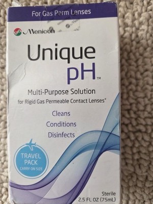 Menicon Unique Ph Gas Perm Lenses 2.5oz Multi Purpose Solution NEW