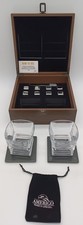 AMERIGO: Whiskey-Set mit Eisw&uuml;rfeln, Zange, Gl&auml;ser in Box
