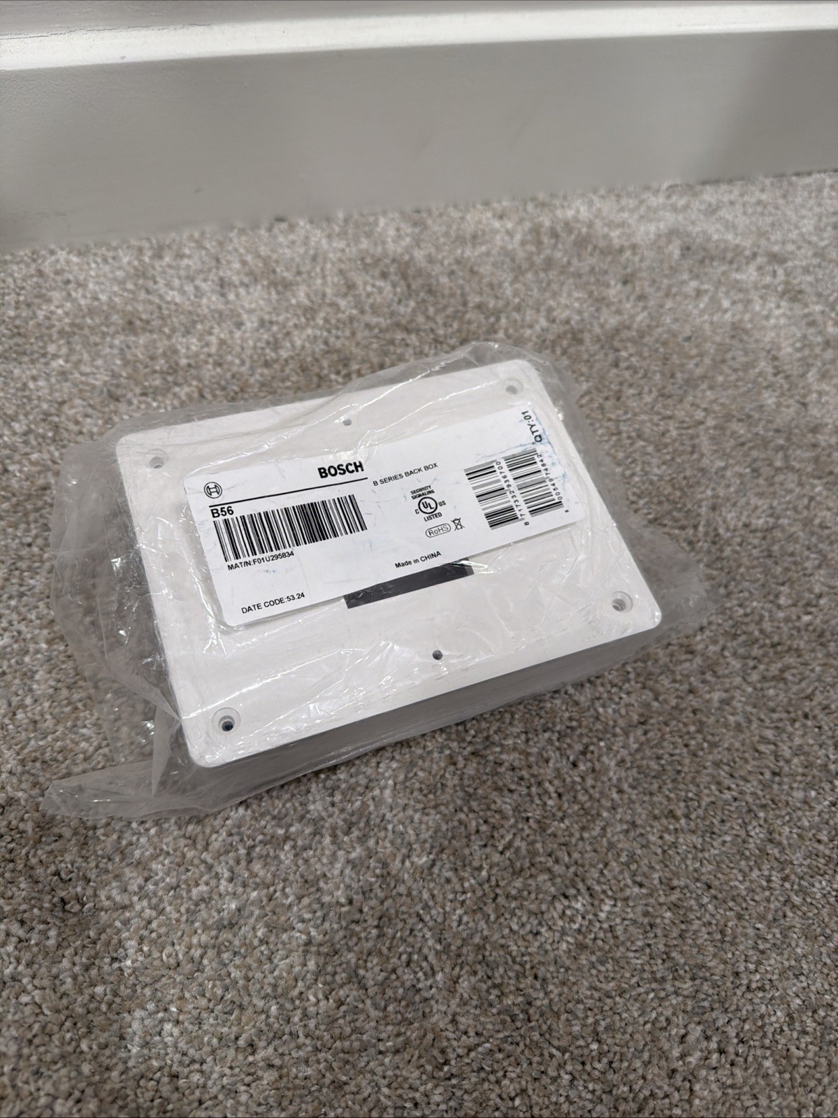 BOSCH Security B56 Keypad Surface Mount Back Box White B Series