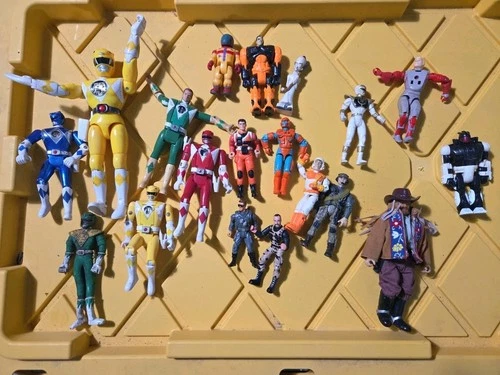 Various Vintage Power Rangers, GI Joe, Action Figures- as is
