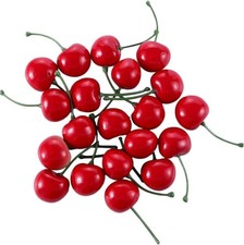 Red Artificial Cherries Fake Fruit Decor Simulation Cherry Model Lifelike