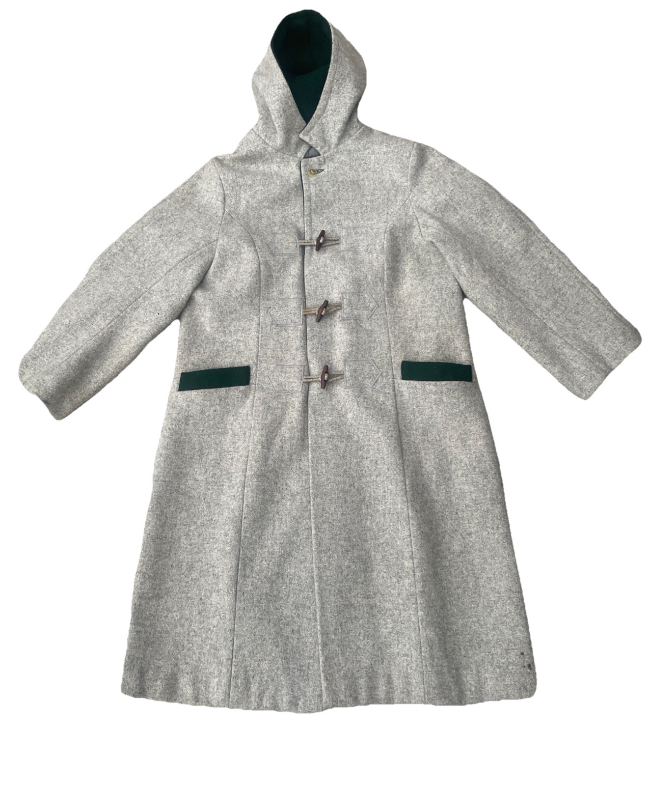 Disneyland Resort Fantasyland Cast Member Vtg  Wool Toggle Hooded Coat Read