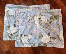 Williamsburg by Crown Crafts Periwinkle Blue Garden Pair Standard Pillow Shams 