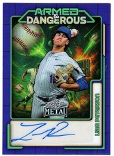 Liam Peterson 2026 Leaf Metal Armed & Dangerous Purple Prismatic AUTO 6/7