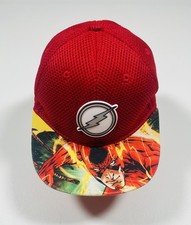 The Flash Hat Cap Snap Back Red Mesh Comic Book Brim Graphic One Size Youth DC