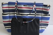 New Kate Spade New York Kaylie Baby Diaper Bag Blue Stripe