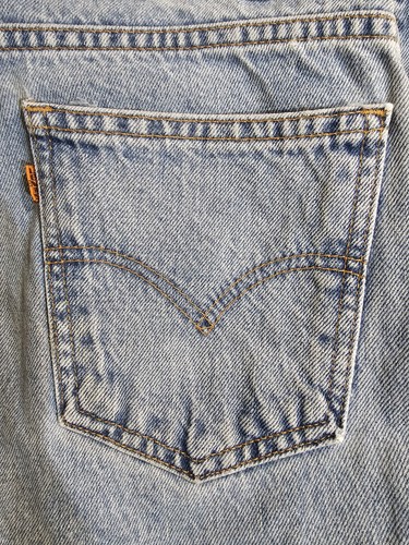 Pantalones de mezclilla vintage Levi 505 naranja con lengüeta calce regular pierna recta desgastados para hombre 33x30 - Imagen 2 de 12