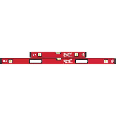 Milwaukee Tool Mlbxsm48 24'' / 48'' Redstick Magnetic Box Level Set