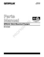 Caterpillar Cat SPS343 Skid Mounted Pumper Parts Catalog Manual