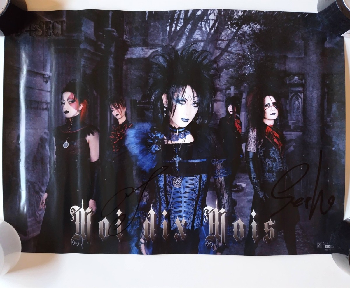 Moi dix Mois D+SECT Autograph Poster Mana Seth MALICE MIZER from