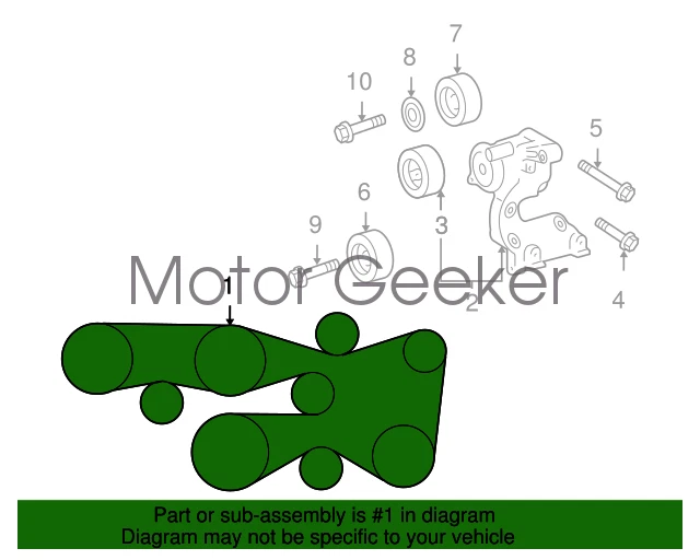 for Toyota FJ Cruiser Tundra 2011-2014 99367H2150 OEM Serpentine Drive Fan Belt - Image 4 of 4