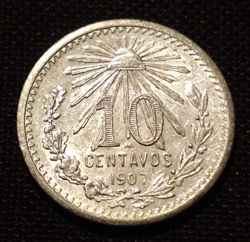1907 Mexico 10 Centavos Silver — photo from the most recent tracked eBay sale