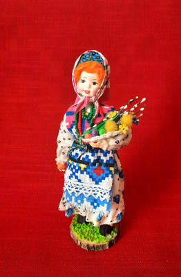RARE Traditional Russian Vintage Style Cotton Doll Easter Toy Ornament