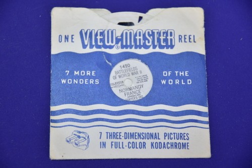 View-Master Reel 1420 Battle Fields of WWII Normandy France 1950