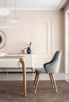 Stuhl StüHle Luxus Design Lehnstuhl Holz Polster Neu Modern Esszimmer MöBel Holz
