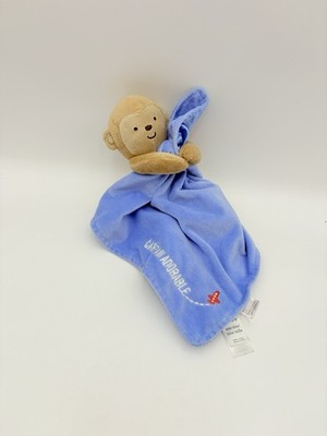 Child Of Mine Blue Monkey Lovey Security Blanket CAPTAIN ADORABLE PLANE 