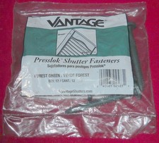 Vantage Presslok 3" Shutter Fasteners 12 Pack - HUNTER GREEN New Verde Fast Ship