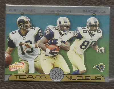 2001 Pacific Prism Atomic Team Nucleus #8 Warner Faulk Bruce St. Louis Rams