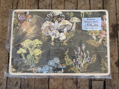 Vintage Mushroom Placemats Red Farm Studio Foraging Botanical Cottagecore Decor