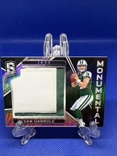 2018 Spectra Sam Darnold Monumental Rookie Card #/199 Two Color Patch. rookie card picture