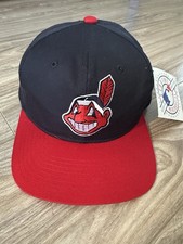 NWT Vtg 90s MLB Cleveland Indians New Era Pro Model Snpaback Hat