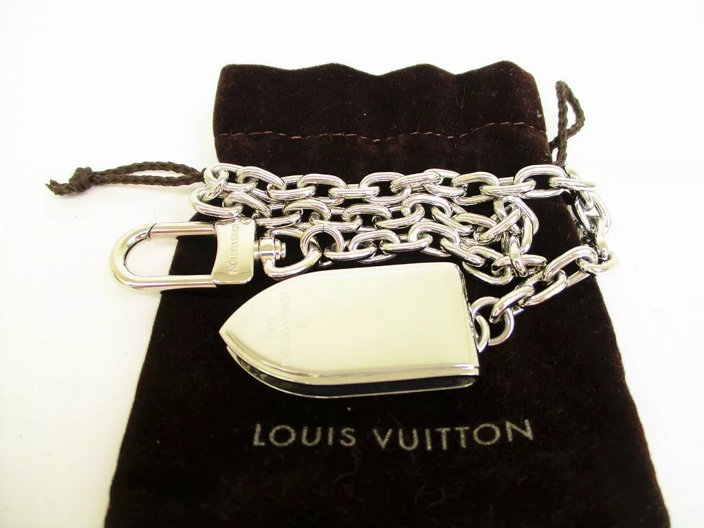 Authentic LOUIS VUITTON Stainless Steel Chain Bill Clip Money Clip 9132