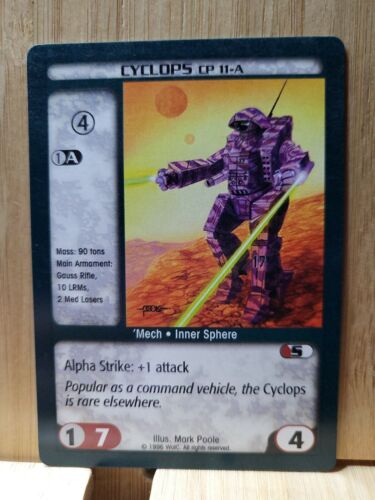BATTLETECH TCG🏆1996 "Cyclops CP 11-A" Trading Card🏆 - Picture 1 of 2