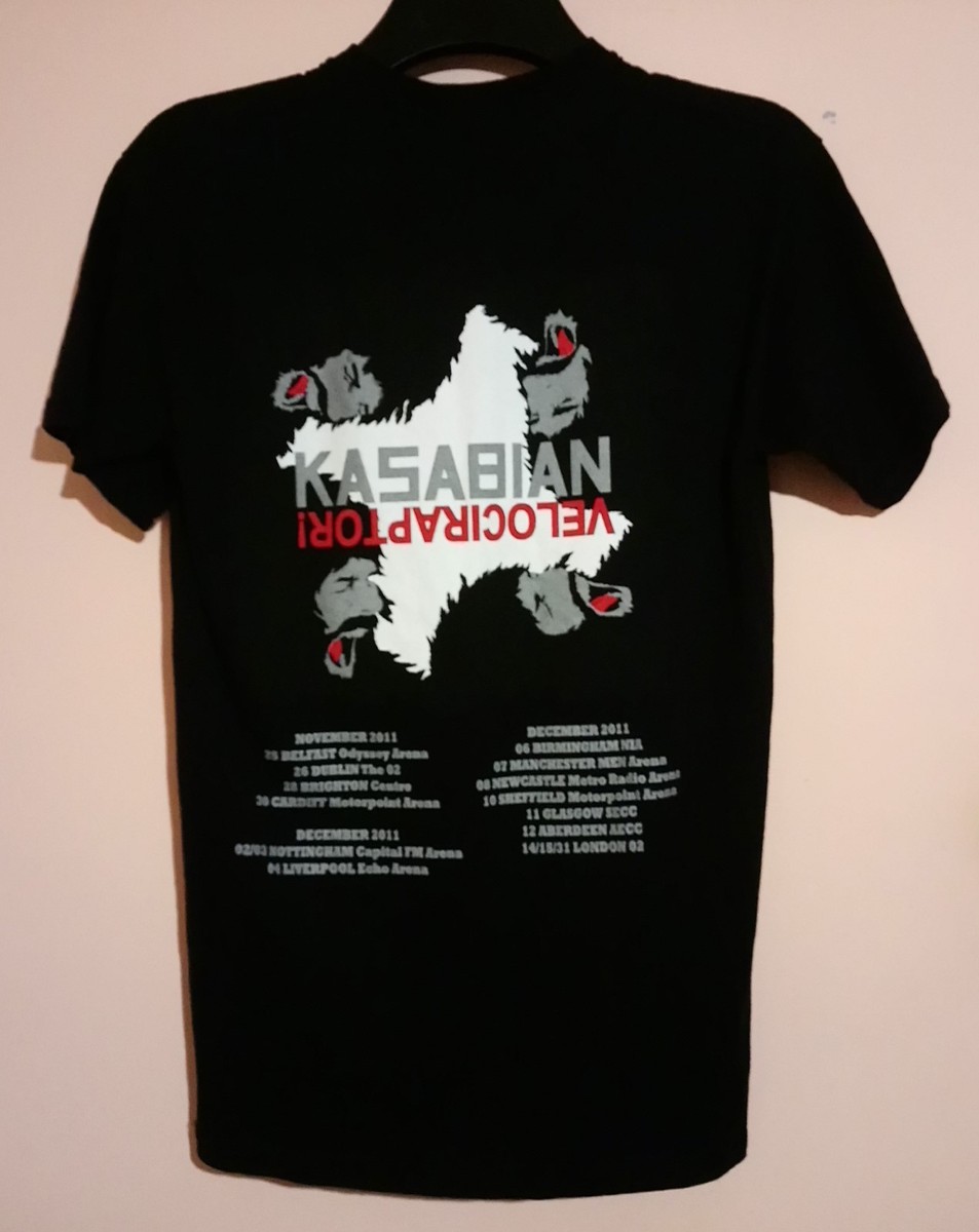 T-shirt Noir Kasabian - Coton épais, Coupe Régulière - Tailles S à 5XL - Neuf Avec étiquettes