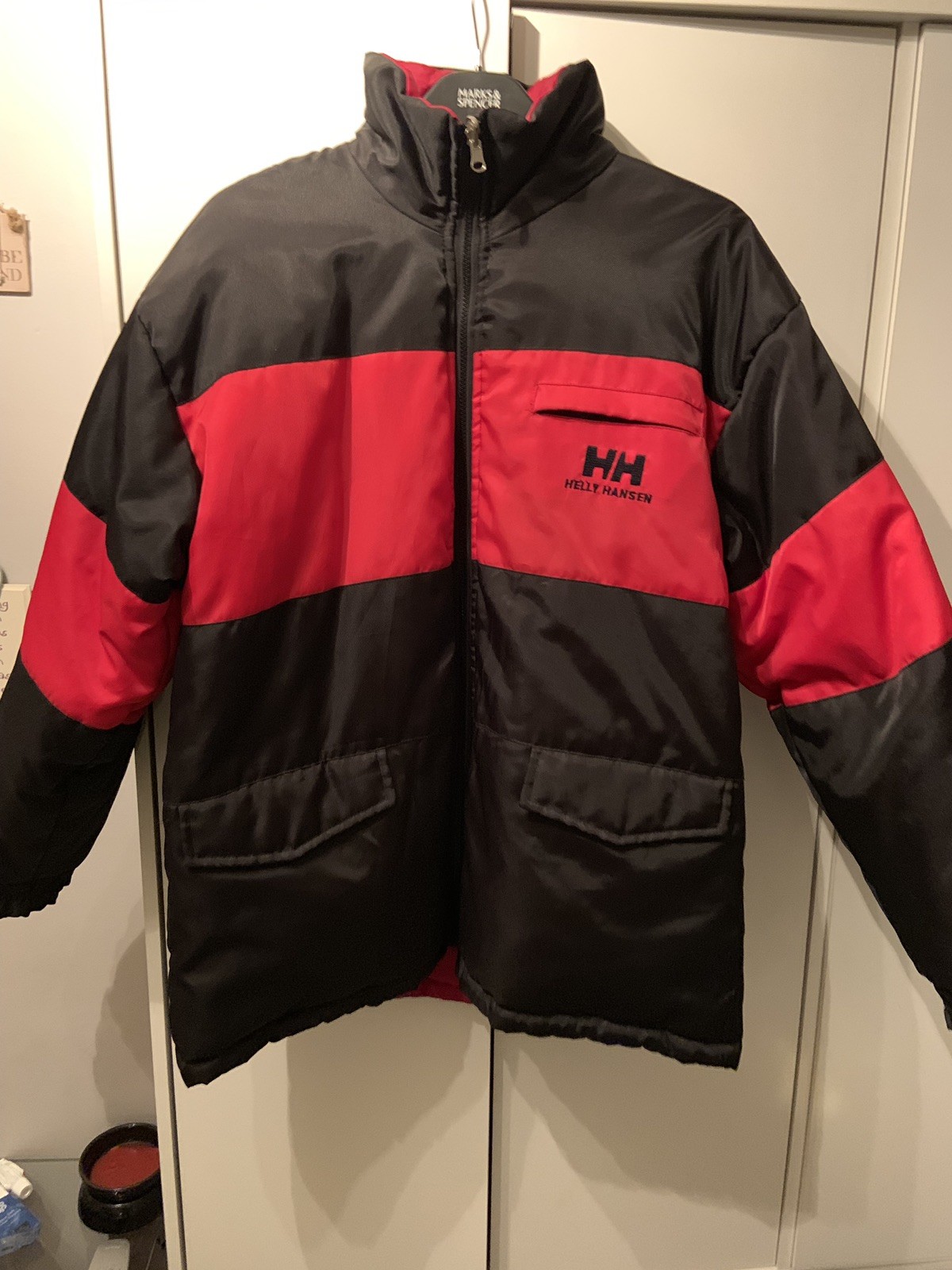 Helly Hansen Reversible 2 Face Big Logo Down Puffa Rare Parka Jacket. Size M