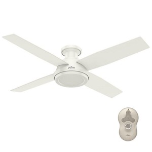 Hunter 59248 Dempsey Collection 52 No Light Ceiling Fan White