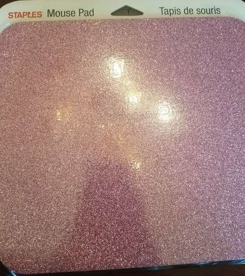 ALMOHADILLA DE RATÓN PARA COMPUTADORA GRAPAS ROSA BRILLO 8,75 in/x 7,78 in-Nueva-ENVÍO 24 HR Foto 3 de 4