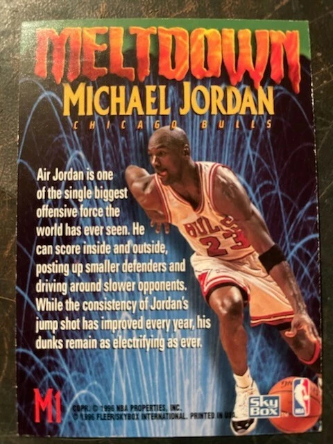 Tarjeta Skybox Michael Jordan Meltdown 1996 Foto 2 de 4