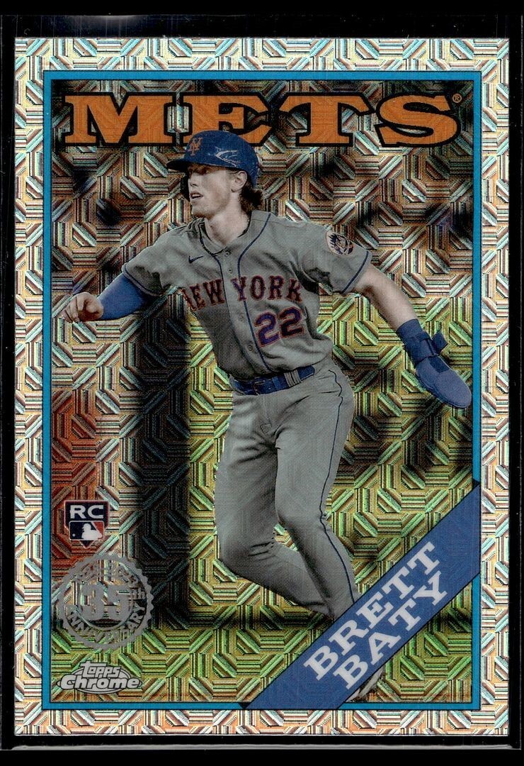 2023 TOPPS CHROME SILVER PACK 35TH ANNIVERSARY ROOKIE BRETT BATY METS