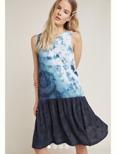 Anthropologie Saturday Sunday Maisie Dress Tie Dye Size Small Coastal