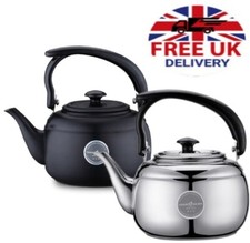 1L/1.5L Stainless Steel Tea Kettle Stove Top Kettle Metal Teapot Kitchen UK