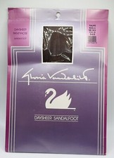 Vtg 1980s Gloria Vanderbilt Day Sheer Sandlefoot Pantyhose Taupe Size A Nylons