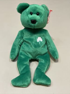 Ty Beanie Baby Erin The Bear 1997 Retired PVC Pellets 4th Gen