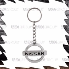 1 x Die Cast Zinc Officially Licensed Nissan Chrome Logo Keychain For Key Chain