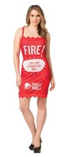 Taco Bell Packet Dress Fire Womens Partywear Halloween Costume Rasta Imposta