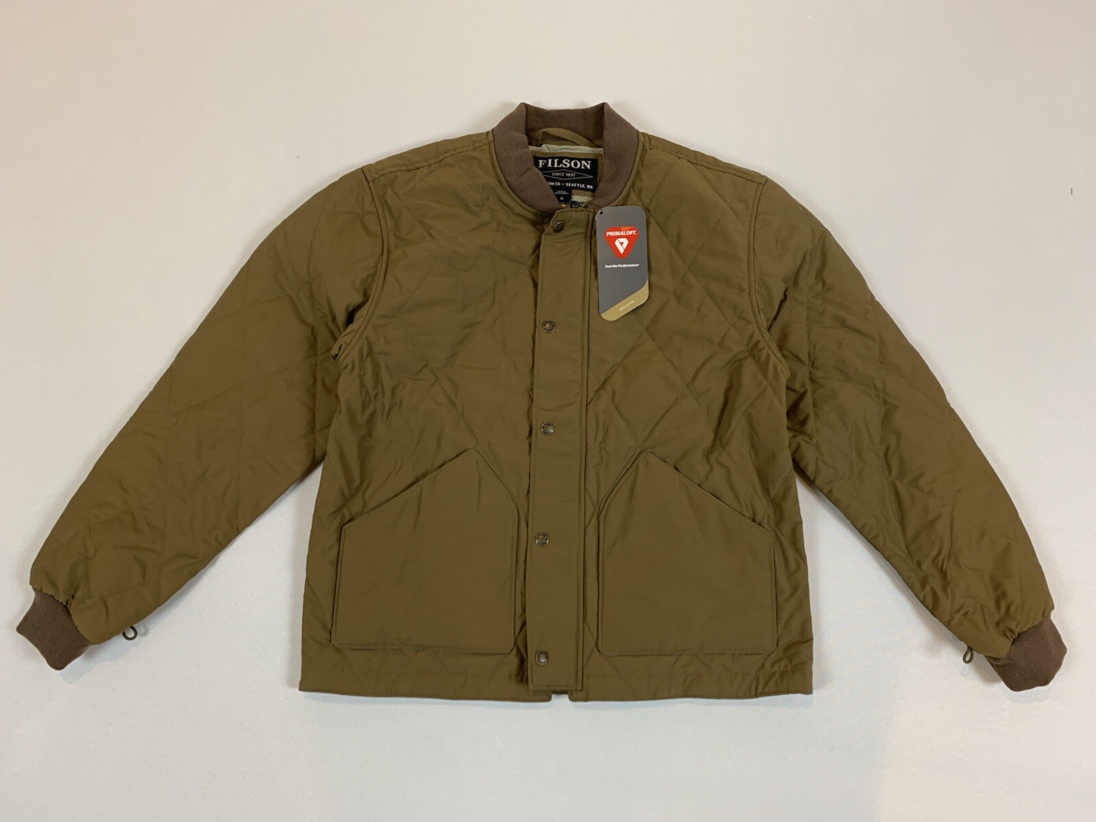 FILSON QUILTED PACK JACKET TAN M NWT 