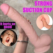 HUGE Realistic 12.2" Dildo Suction Anal Vagina Sex Toys Women Gspot Masturbator