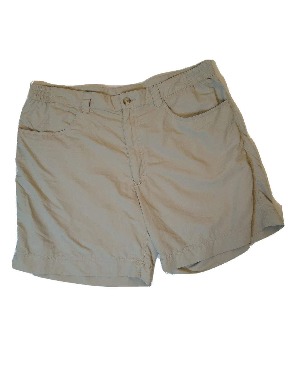 XL Patagonia Men's Large Nylon Beige Lightweight Hiking Shorts 6.5” Inseam