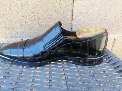 Dino Bigioni Black Suede Shoes Sz 45 US 11 Silver Trim NEW Dino Bigioni Men main image 4