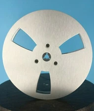 Burlington Recording 1/4" x 7" SILVER Trident Metal Reel in Silver Box 3 Windows