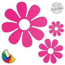 20 Daisy Flower Car & Wall Stickers / Decals | Choose from 30 Colours S6