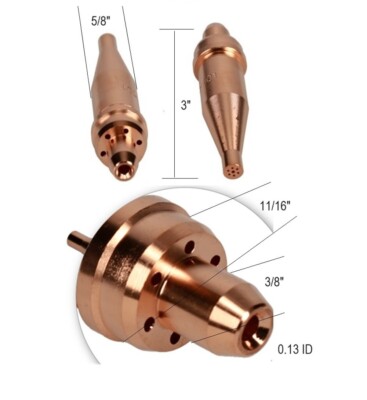 Acetylene Cutting Tips 1-101-3 Compatible with Victor 3-1-101 Cut 2-1/4'' QTY 2